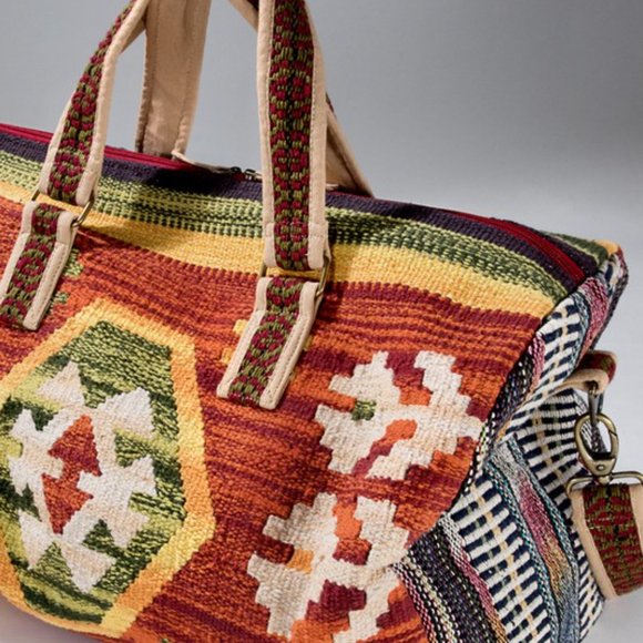 Aztec Tribal Western Large Travel Tote Bag Duffel - Picture 3 of 9